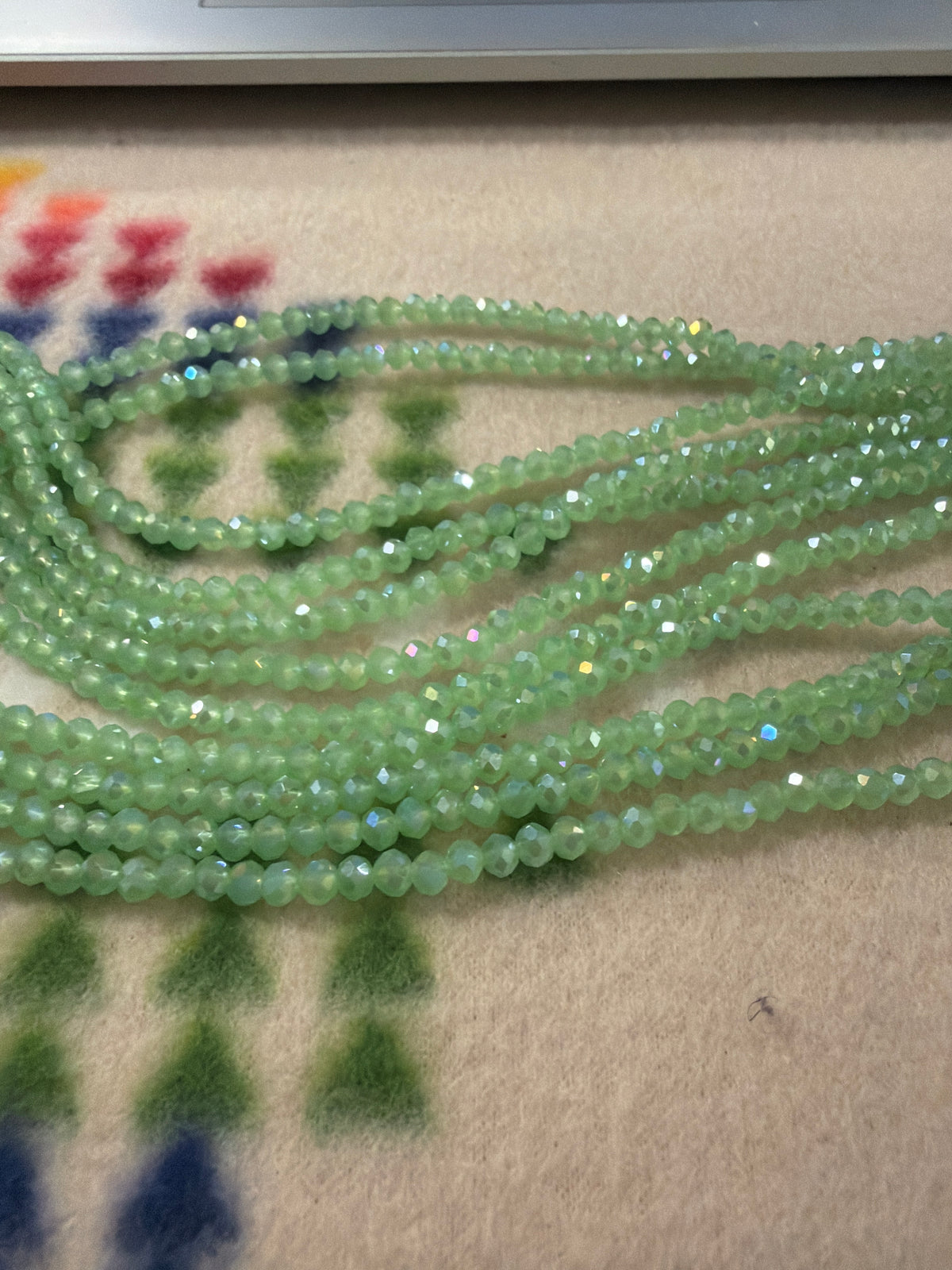 4mm Rondelle Mint AB