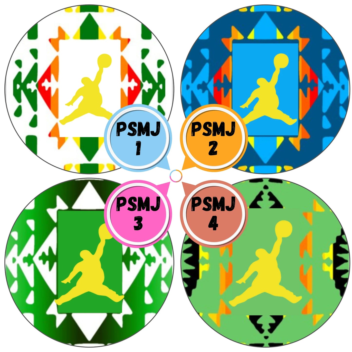 Plus Sized MJ Cabs - 1½ INCH EPOXY STICKER CABS (PAIR)