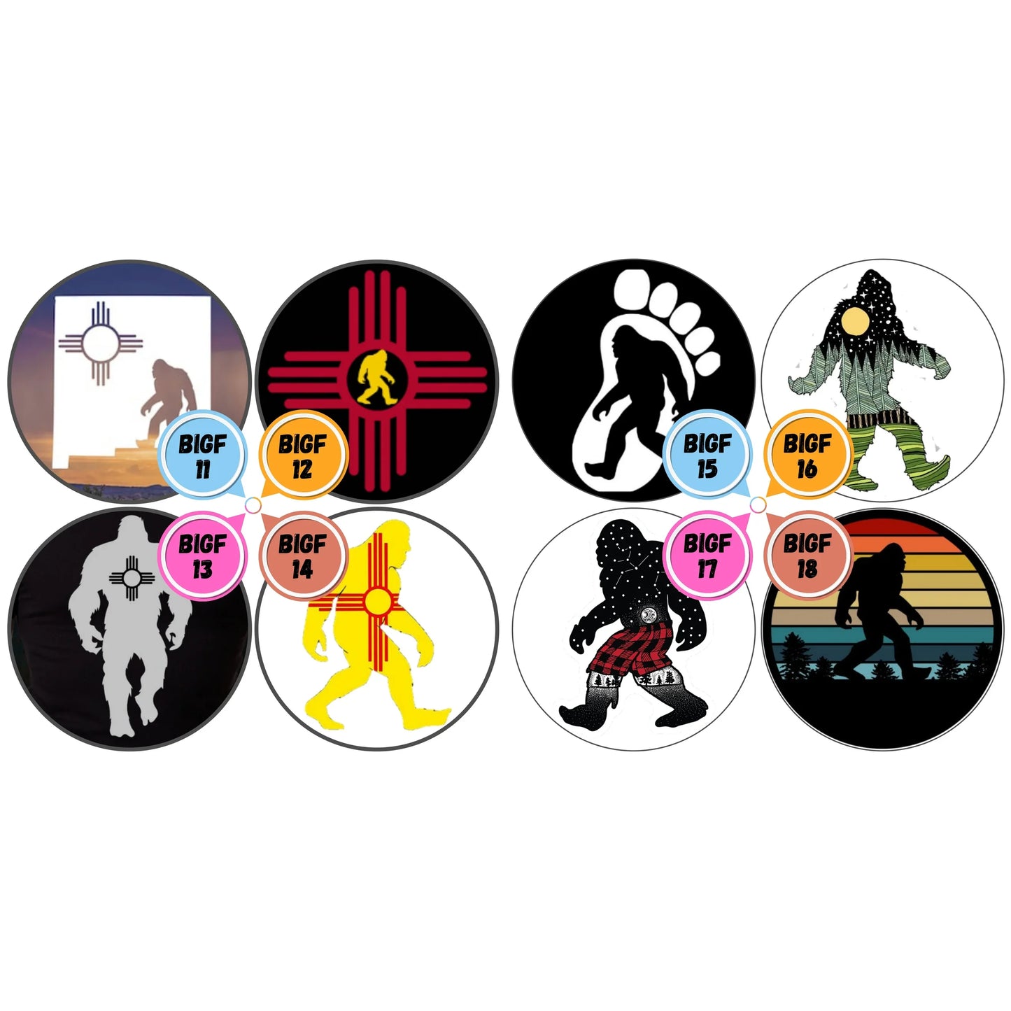 Sasquatch Themed Cabs 2 INCH EPOXY STICKER (SINGLE)